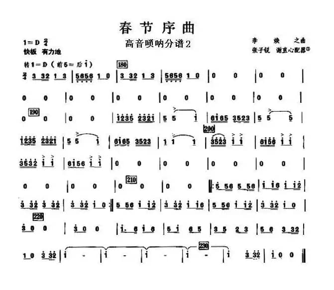 12春节序曲之高音唢呐分谱2