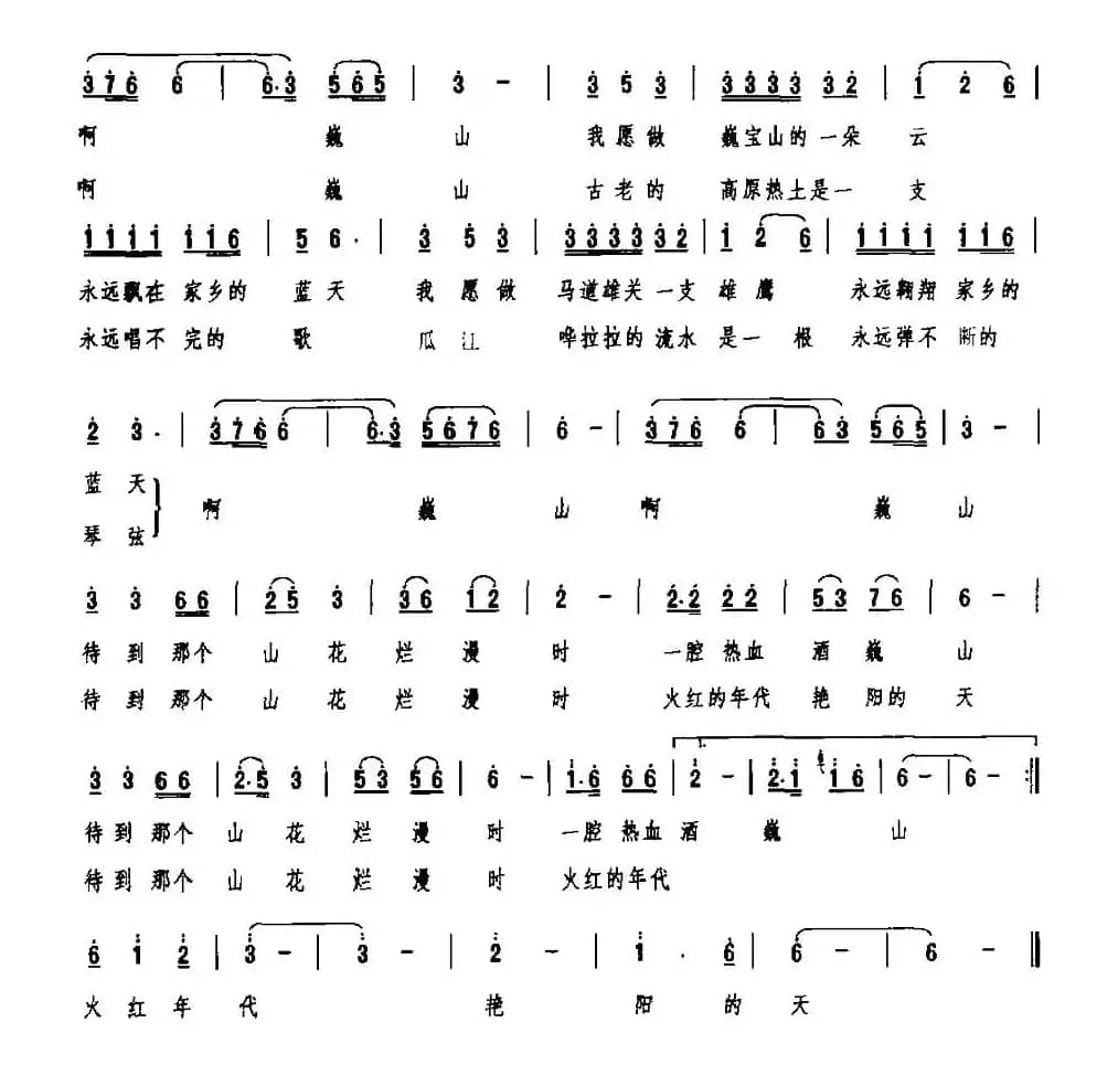 巍山，您是我可爱的家乡