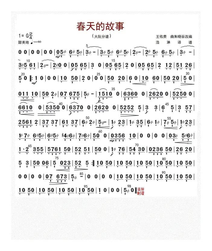 创业的故事（大阮分谱）