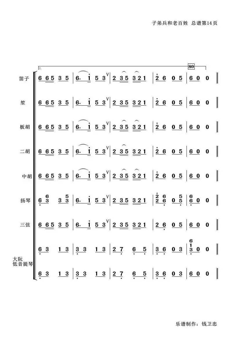 子弟兵和老百姓（器乐小合奏）