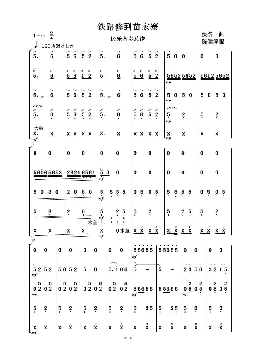 铁路修到苗家寨（民乐合奏.）