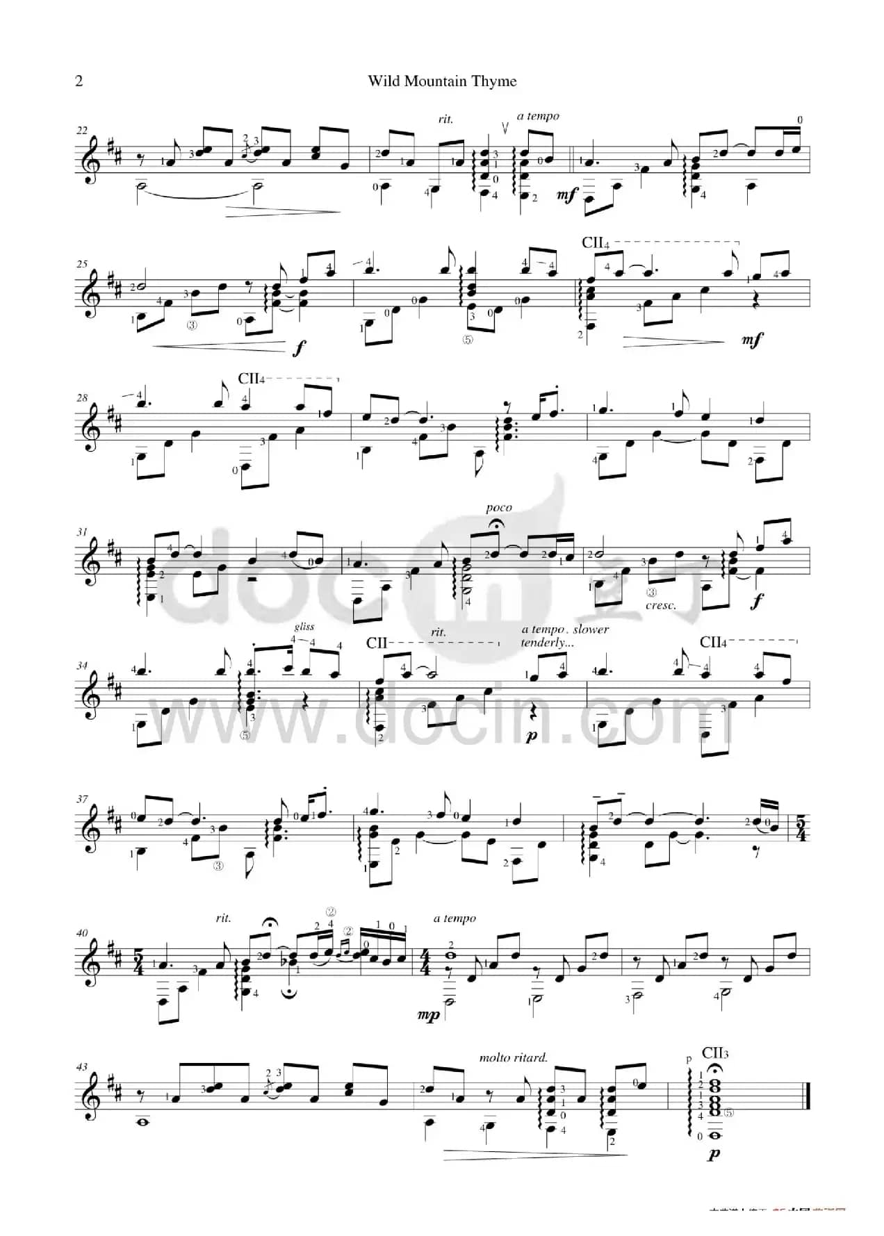 ​山野里的百里香（Wild Mountain Thyme）