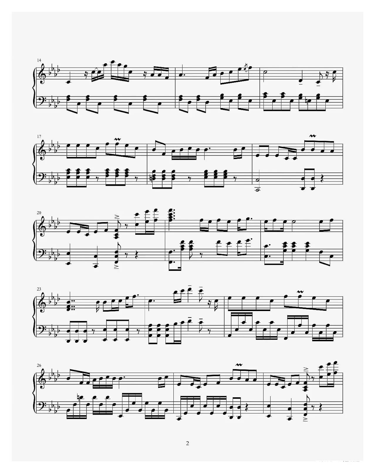 赵胤先钢琴曲谱《可可托海的牧羊人》（抒情钢琴版）