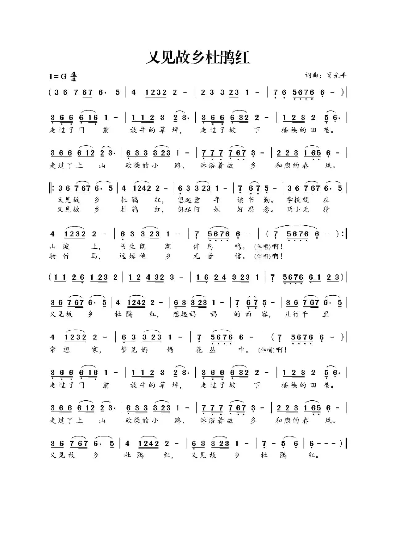 又见故乡杜鹃红