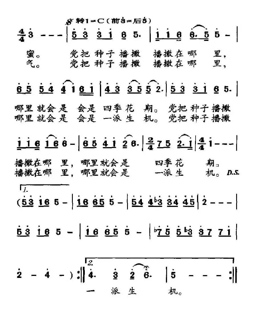 种子（赵严华词 金刚曲）