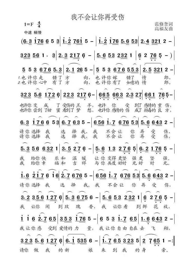 我不会让你再受伤