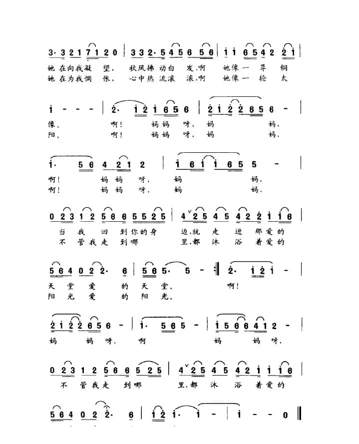 妈妈站在村头上（王冠群词 雪冰曲）