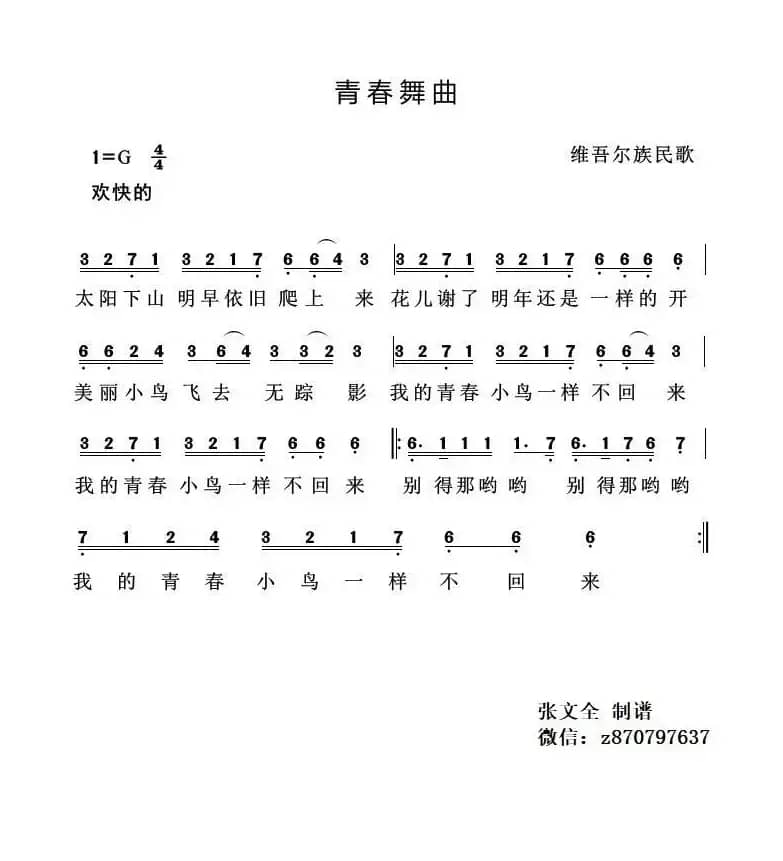 青春舞曲（维吾尔族民歌）