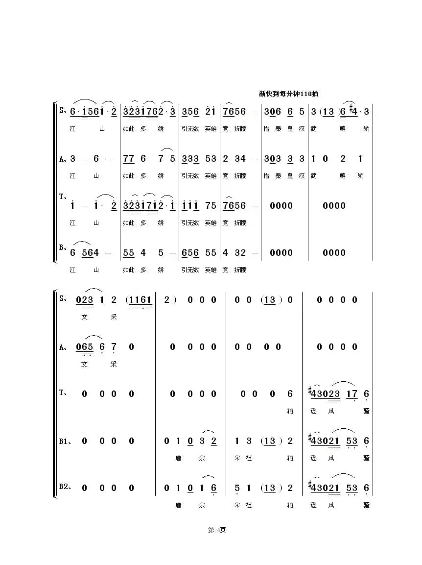 沁园春·雪（朱顺宝合唱编配版）