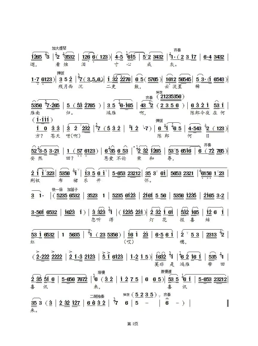 谯楼鼓起夜凄凉（锡剧《哑女告状》选段）