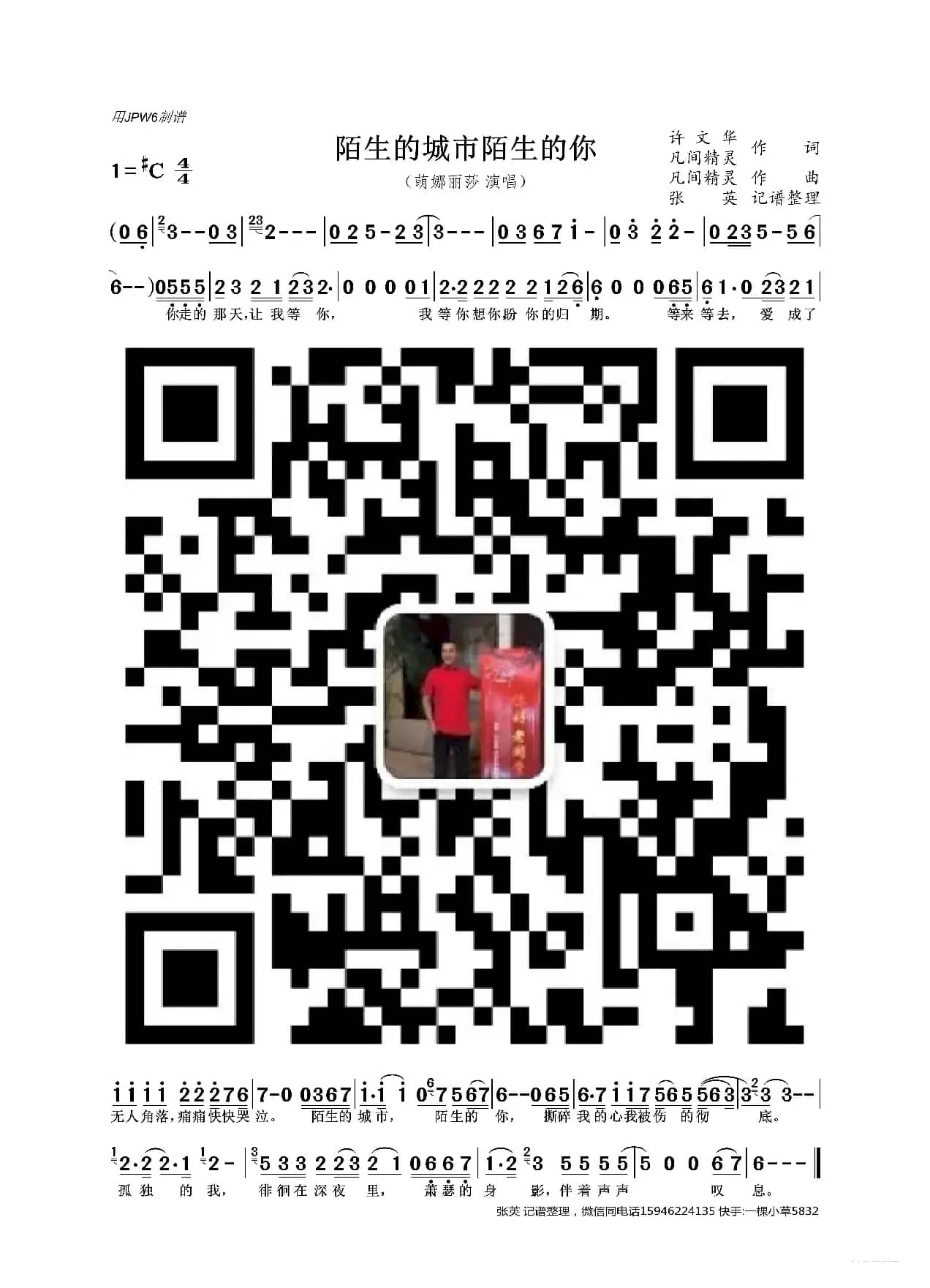  陌生的城市陌生的你（萌娜丽莎 演唱）