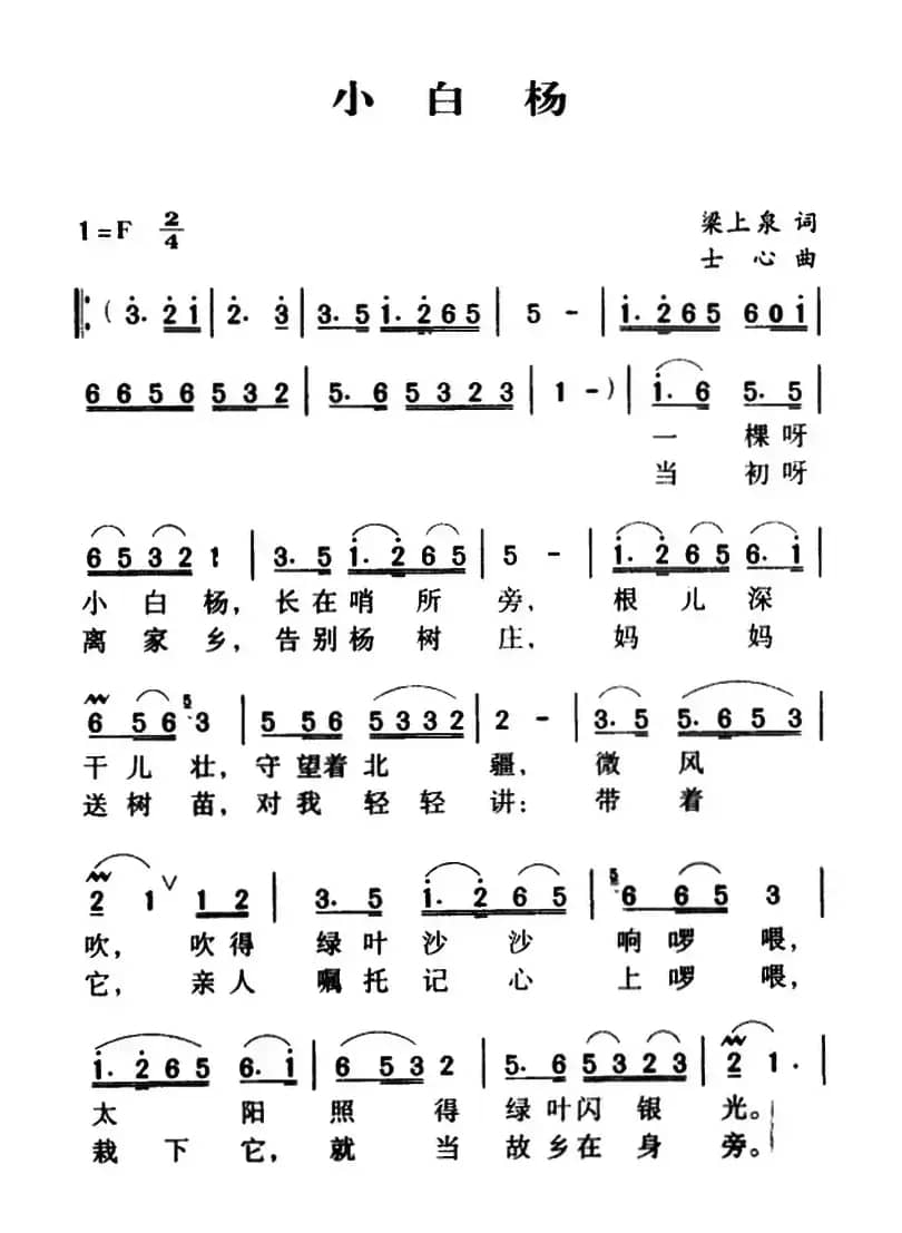 军歌金曲:小白杨