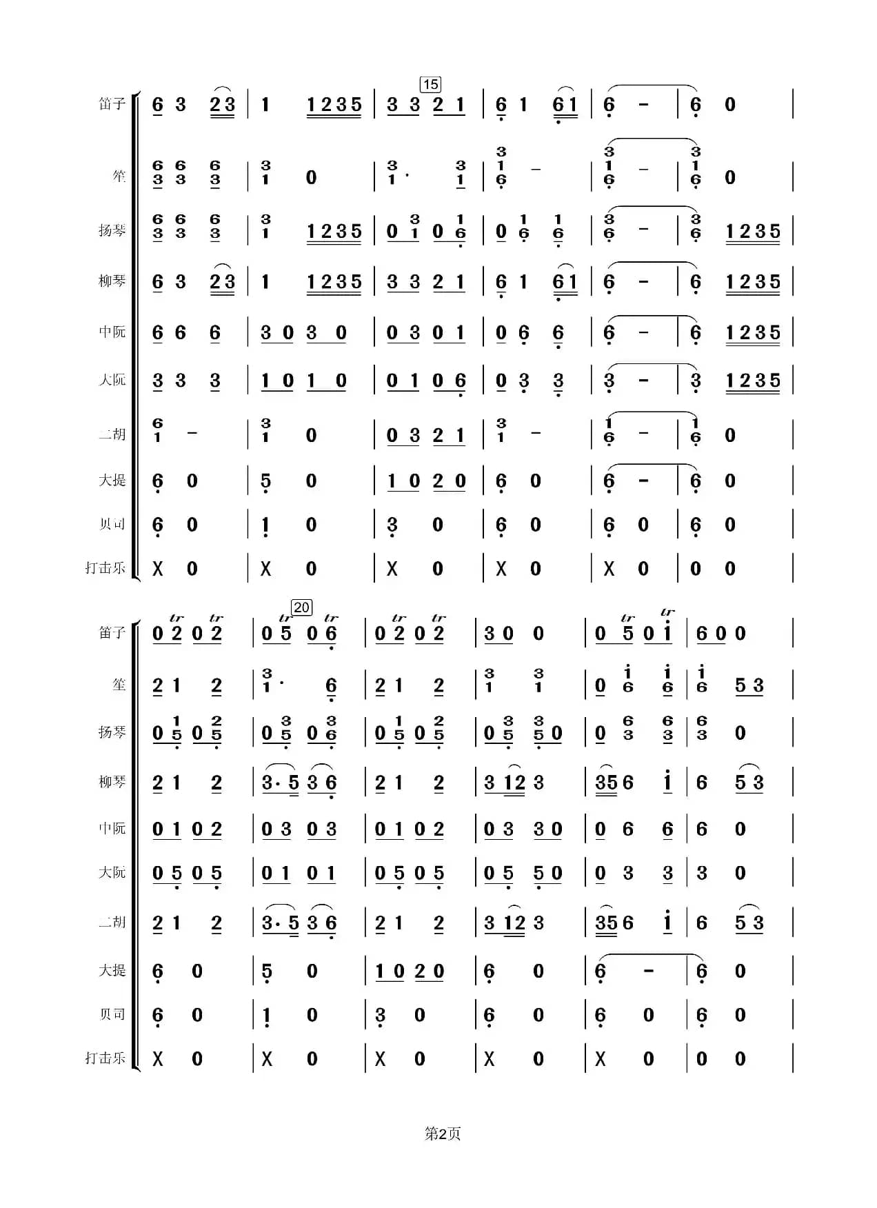 采花（民乐合奏总谱）