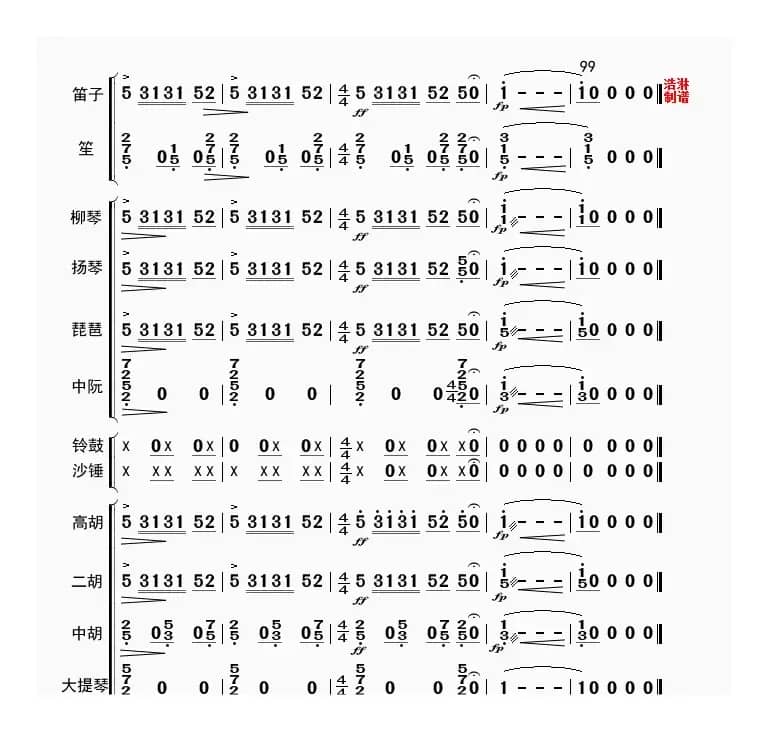 快乐的小乐队（总谱）