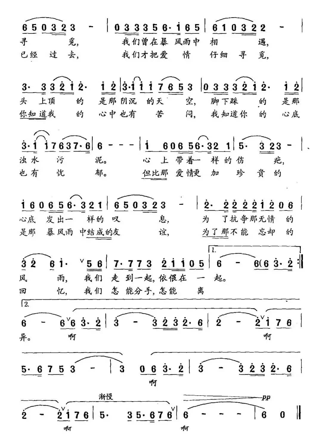 暴风雨中的故事（耿大权词 孙秀华曲）