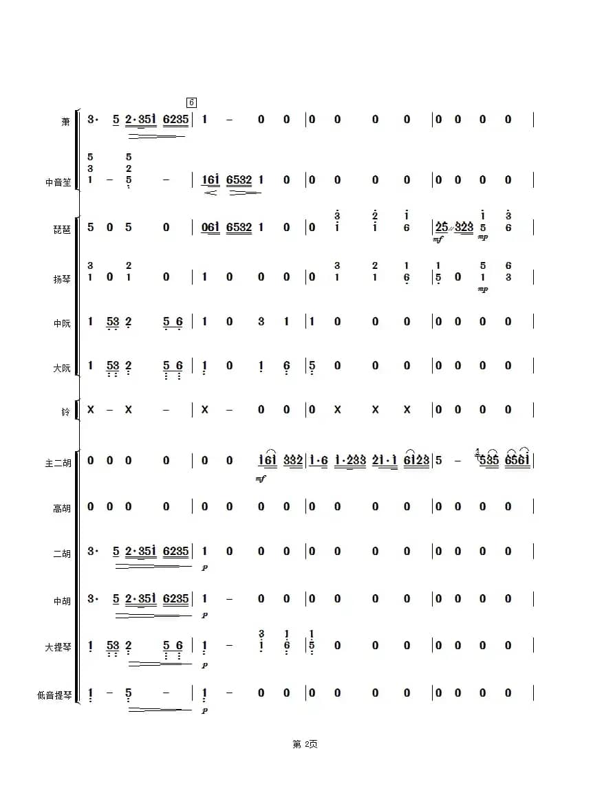 二泉映月（民乐合奏总谱）
