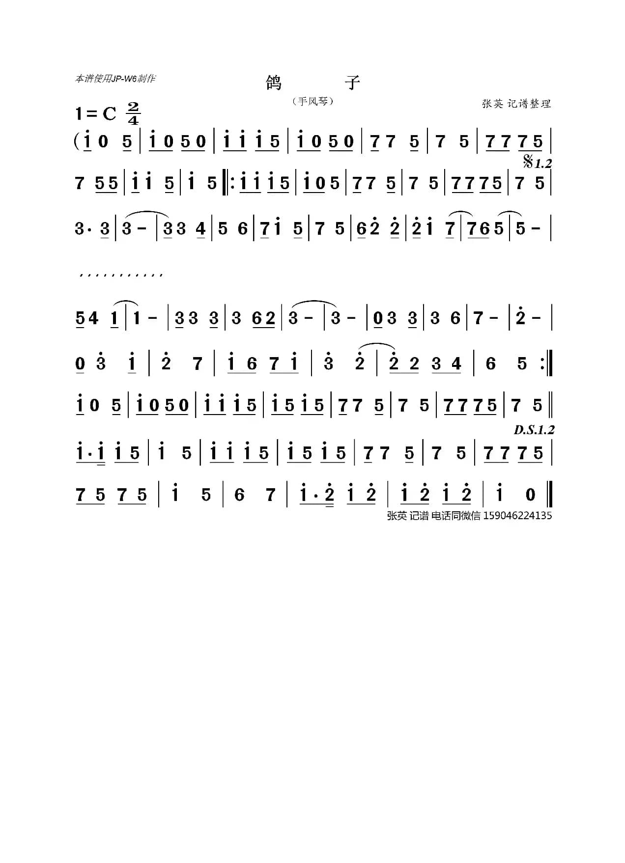 鸽子（手风琴）