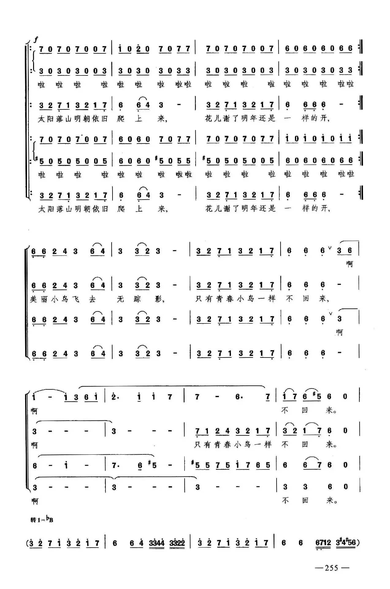 青春舞曲（合唱）