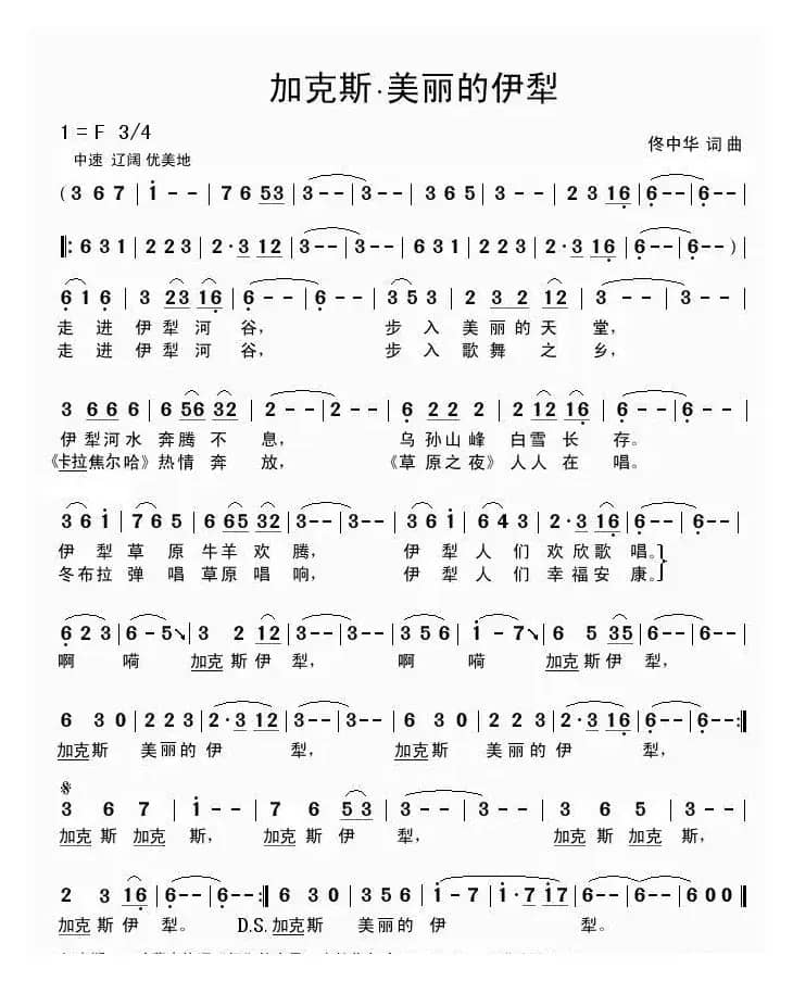 加克斯·美丽的伊犁