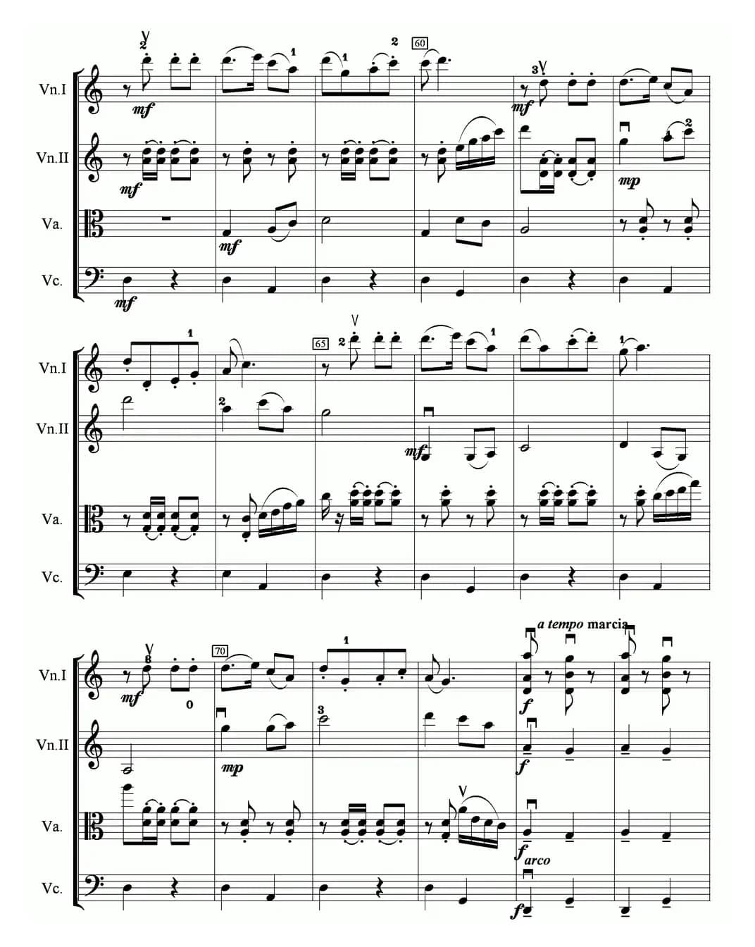 当红军去（弦乐四重奏）