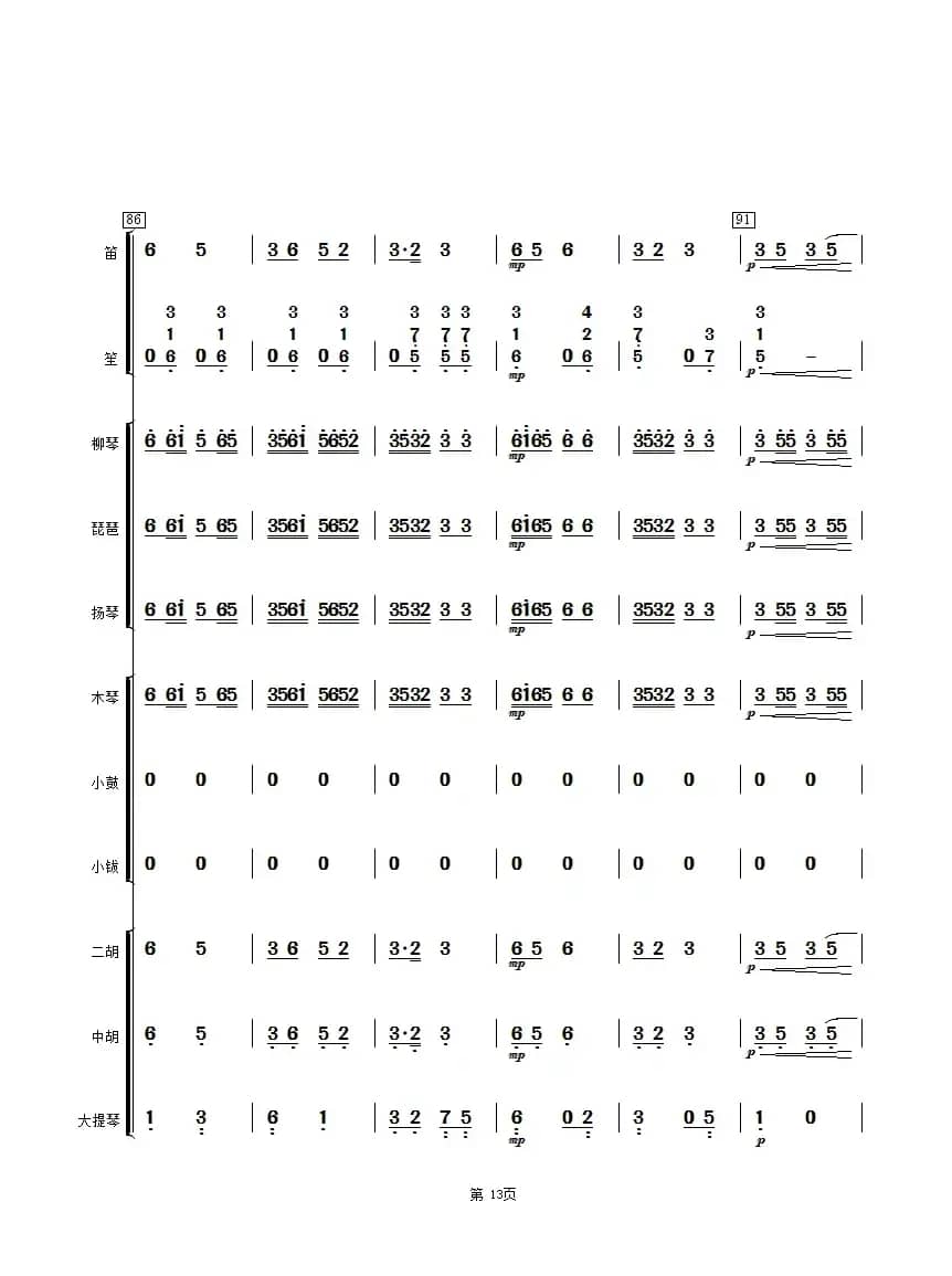 采茶灯（总谱）