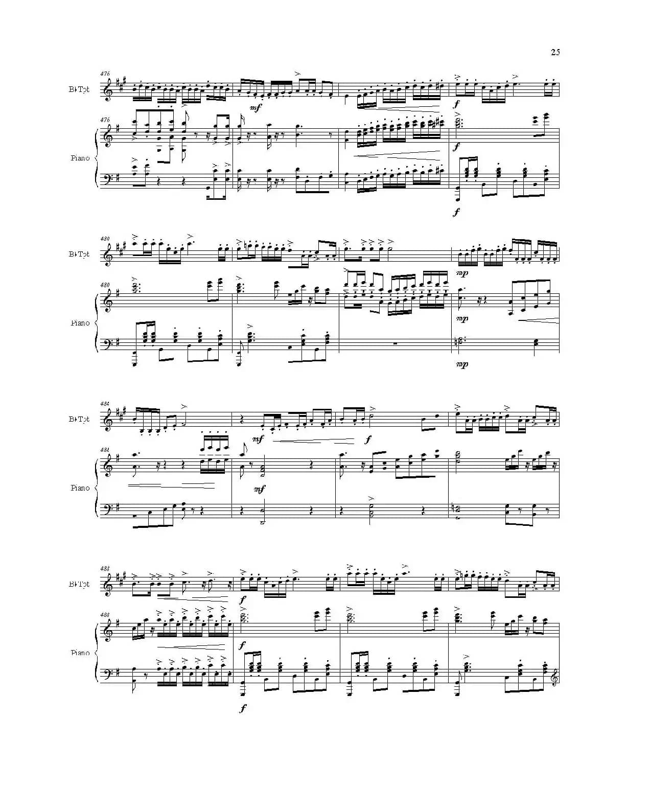 小号小协奏曲《祖国我属于你》总谱（周开屏原创）