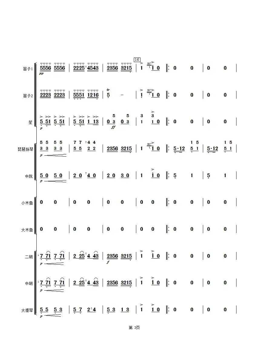 喜洋洋（民乐合奏总谱）