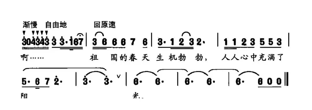 祖国的春天（林红词 赵吕森曲）