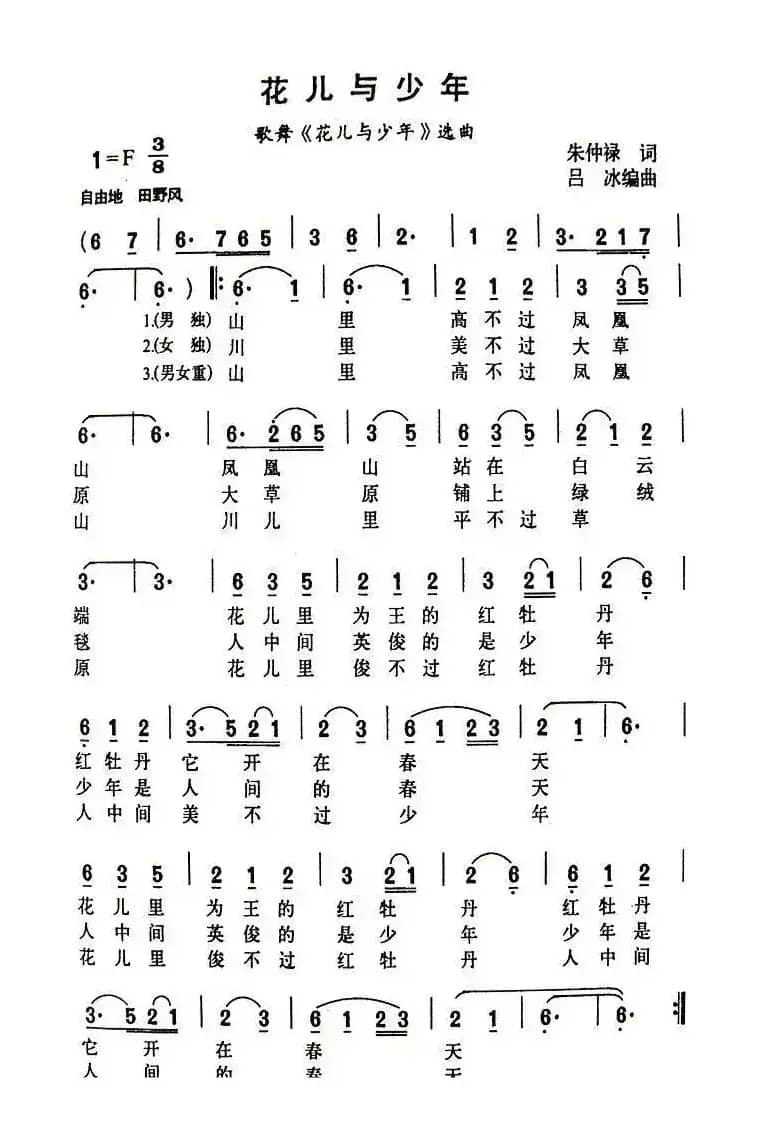 花儿与少年（记录片《民歌之声》插曲）