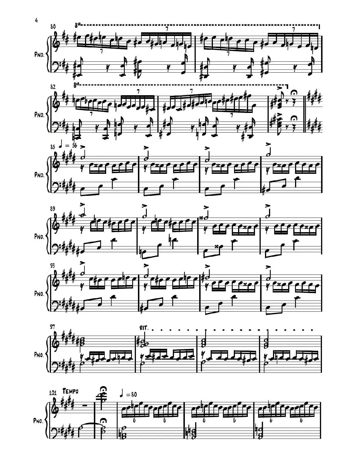 弄影（钢琴谱）