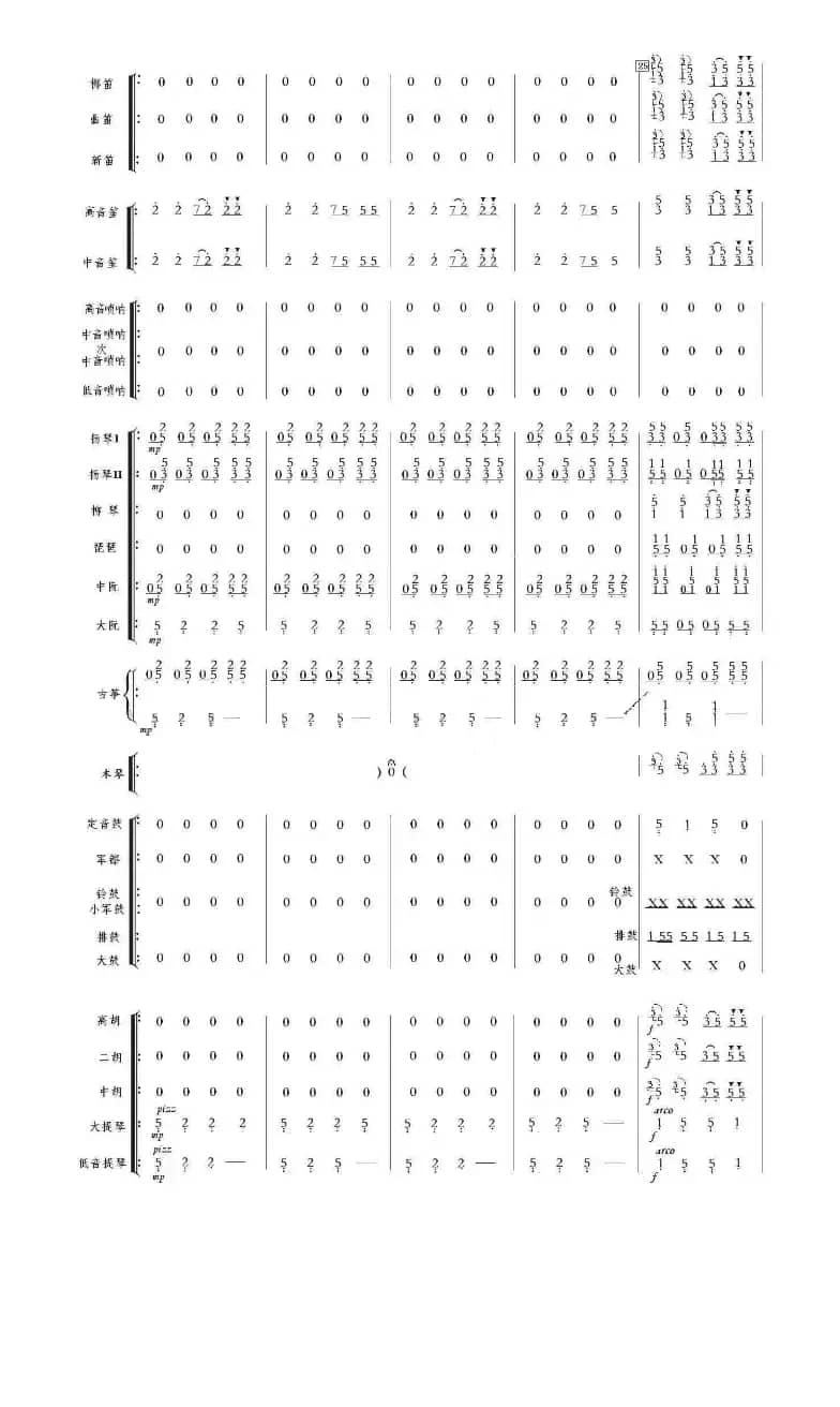 北京喜讯到边寨（总谱）