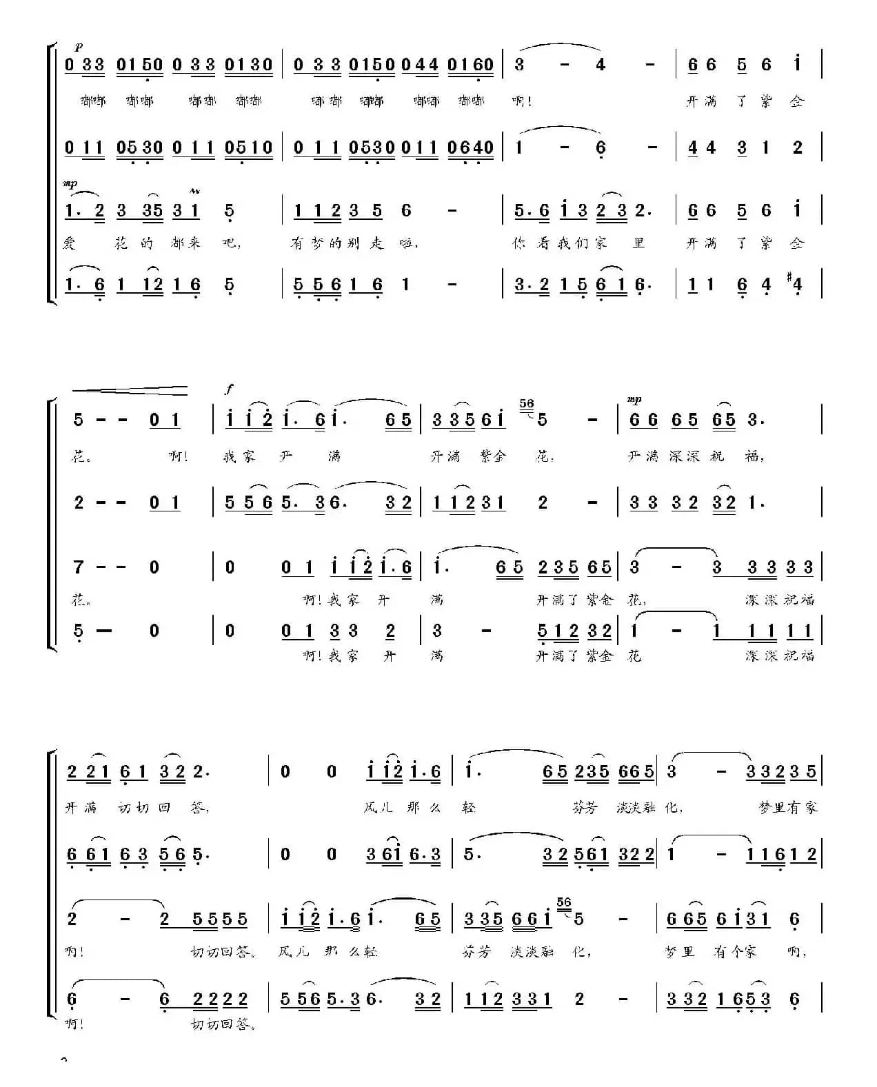 我家开满紫金花（合唱版）