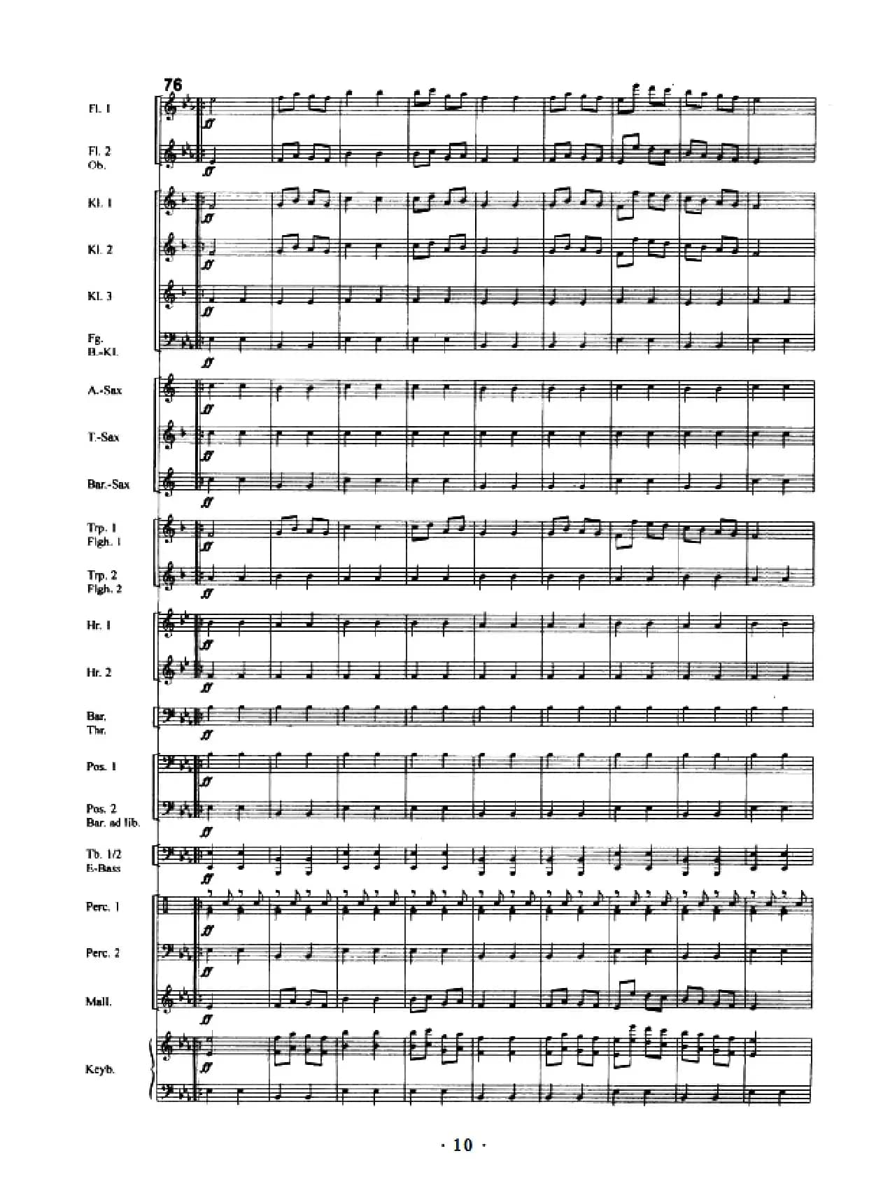 康康舞曲（管乐总谱）