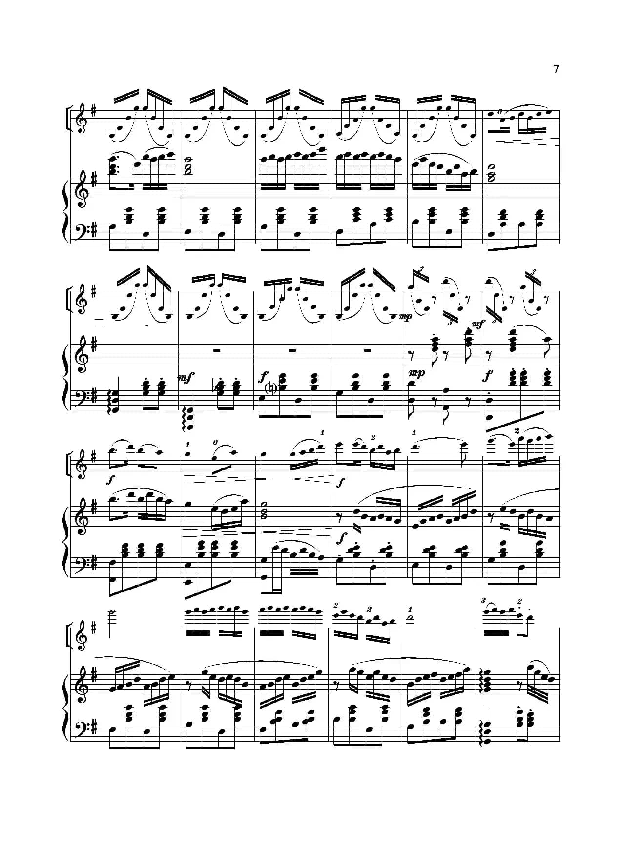 扑蝶舞曲（小提琴独奏+钢琴伴奏）