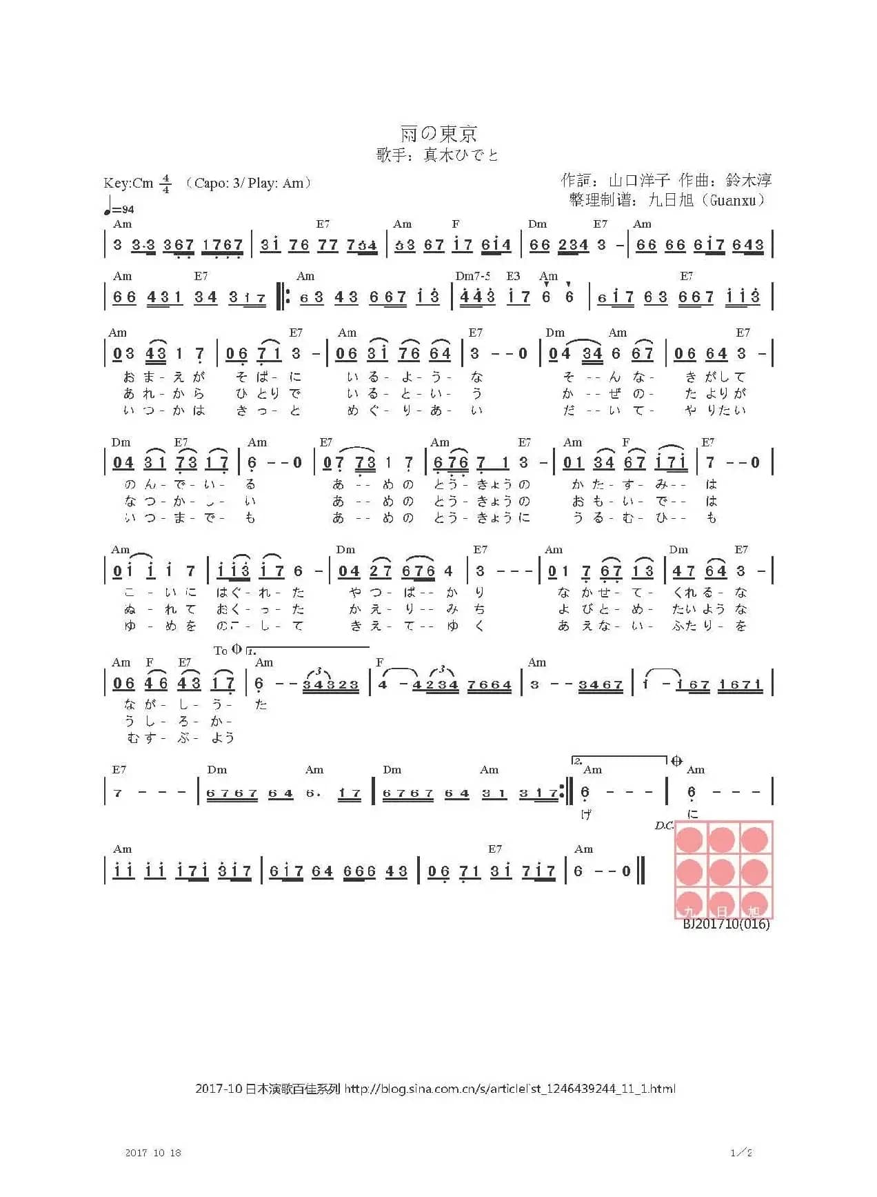 【日】雨の東京 