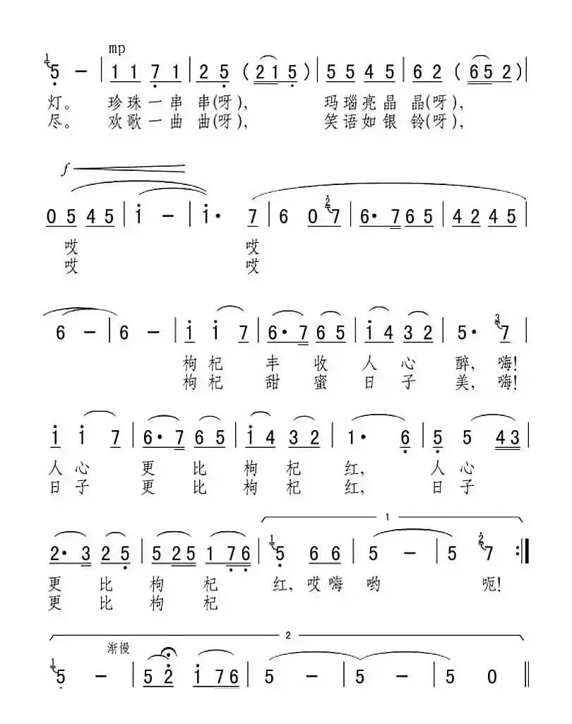 塞上江南枸杞红（电视片《塞上枸杞红胜火》插曲）