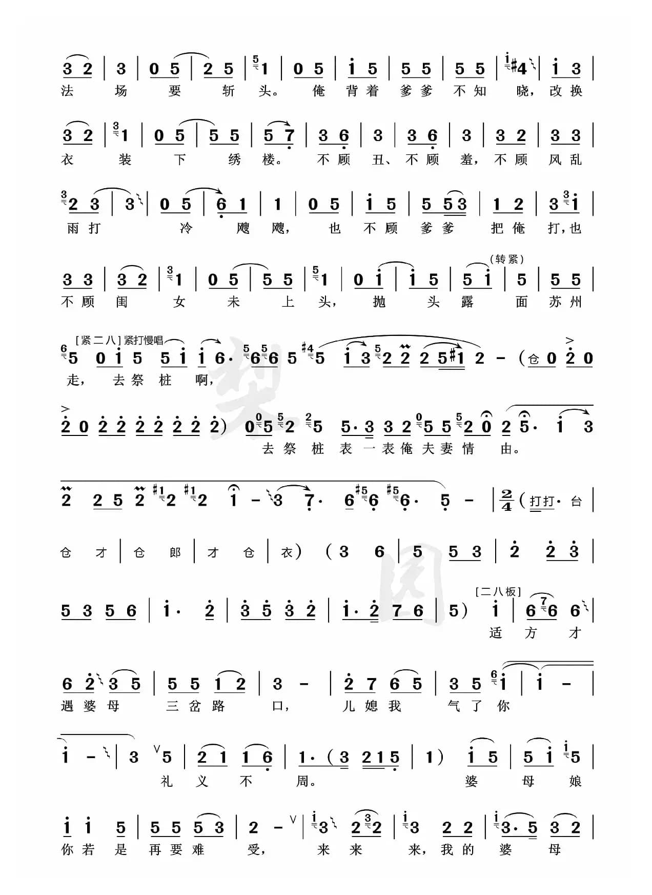 婆母娘且息怒站在路口（豫剧《大祭桩》选段）