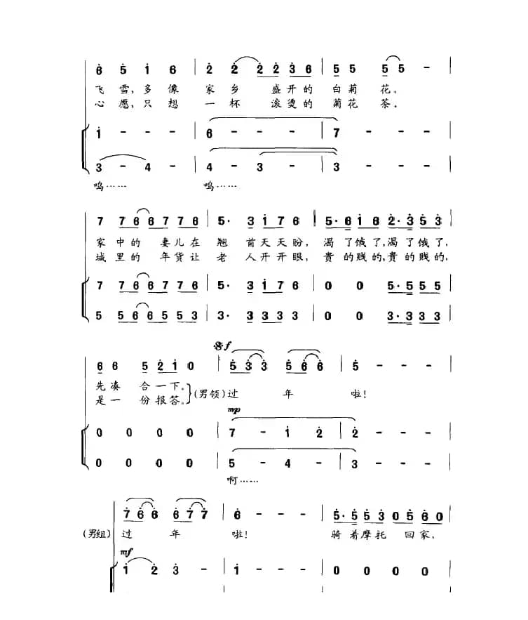 过年啦，骑着摩托回家