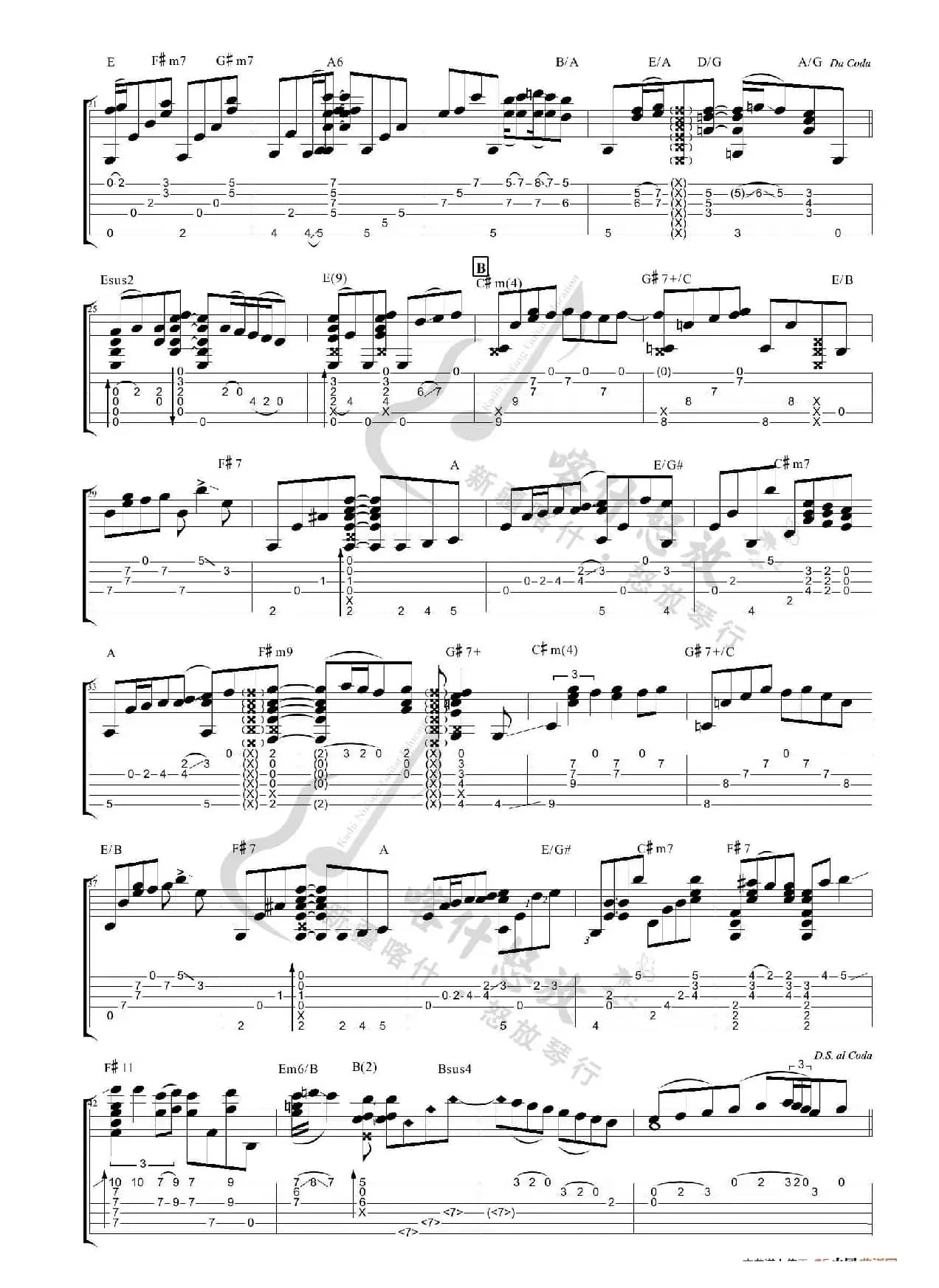 Tommy Emmanuel - Angelina（原版指弹吉他谱）