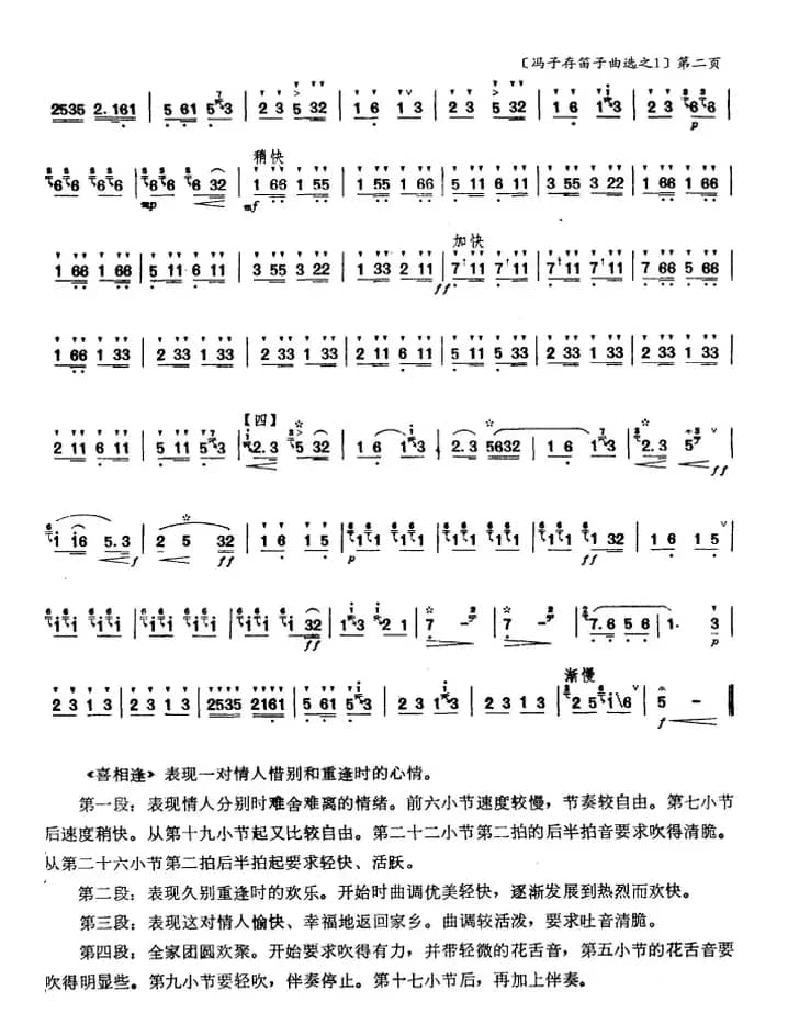 喜相逢（冯子存笛子曲选之1）