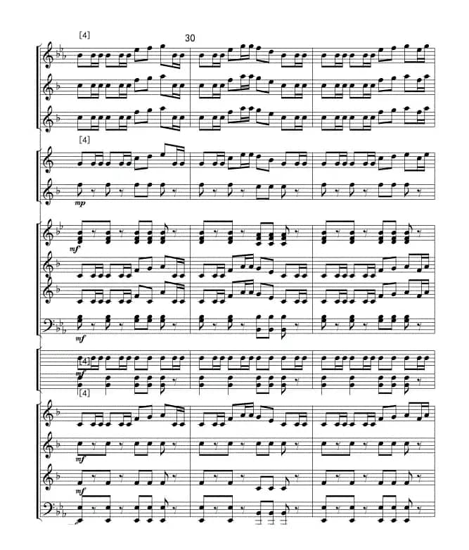 威廉退尔序曲(军乐总谱)线