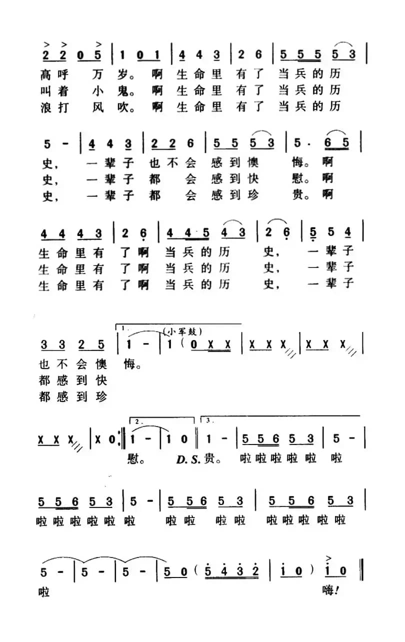 军歌金曲:当兵的历史