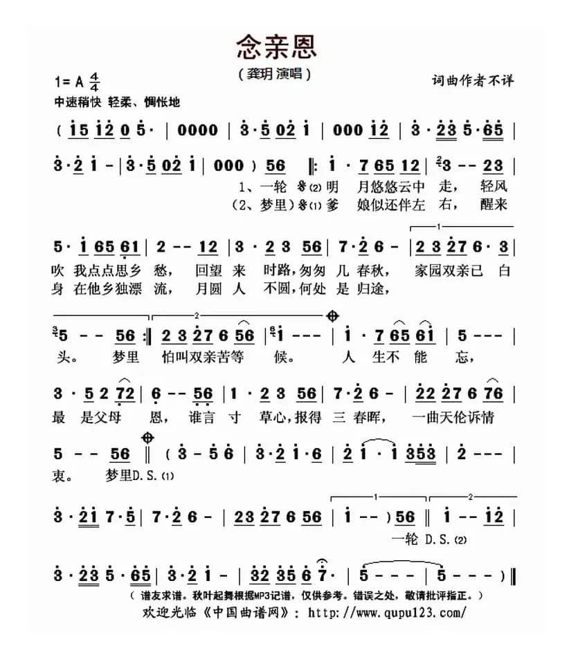  念亲恩（龚玥演唱版）