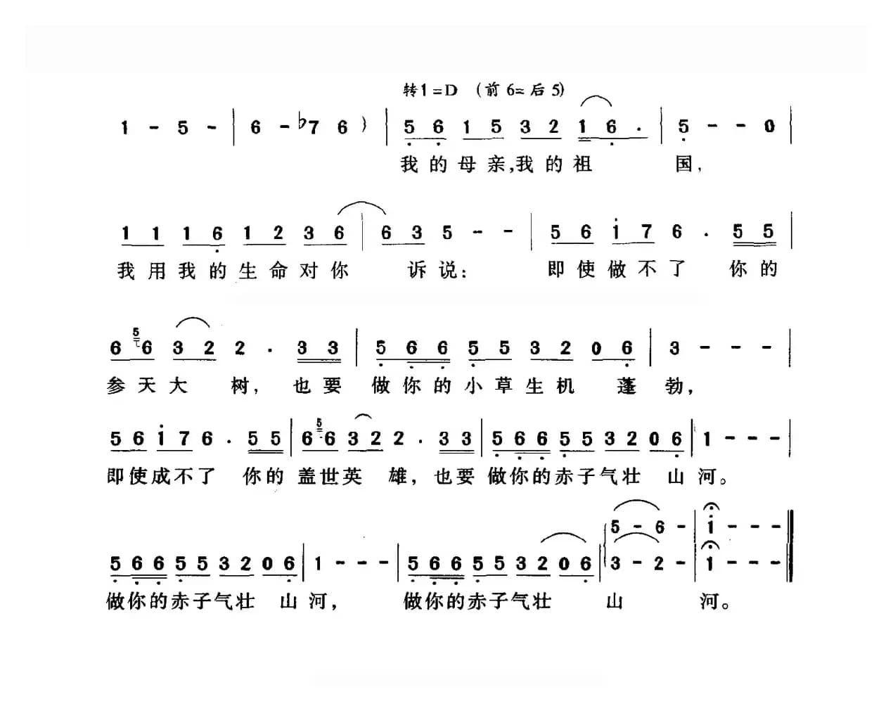 我的母亲，我的祖国