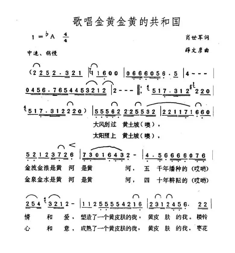 歌唱金黄金黄的共和国(又名:我唱金黄金黄的共和国)