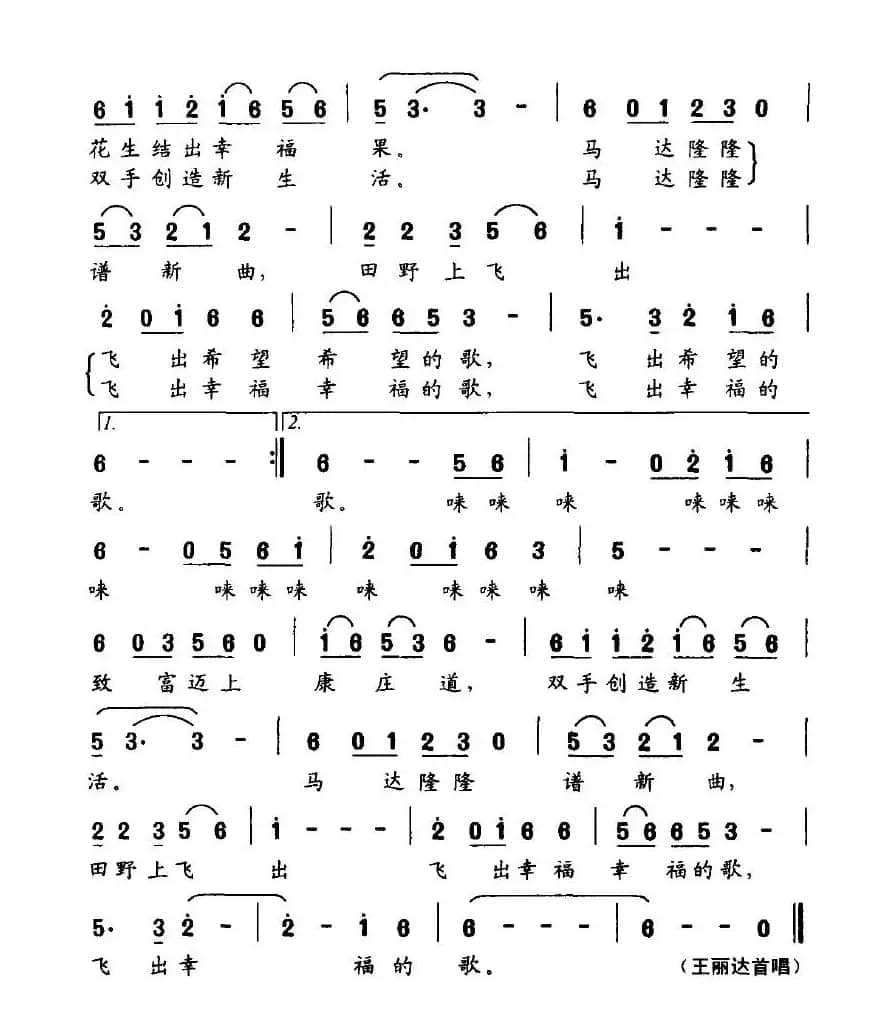 田野上飞出幸福的歌