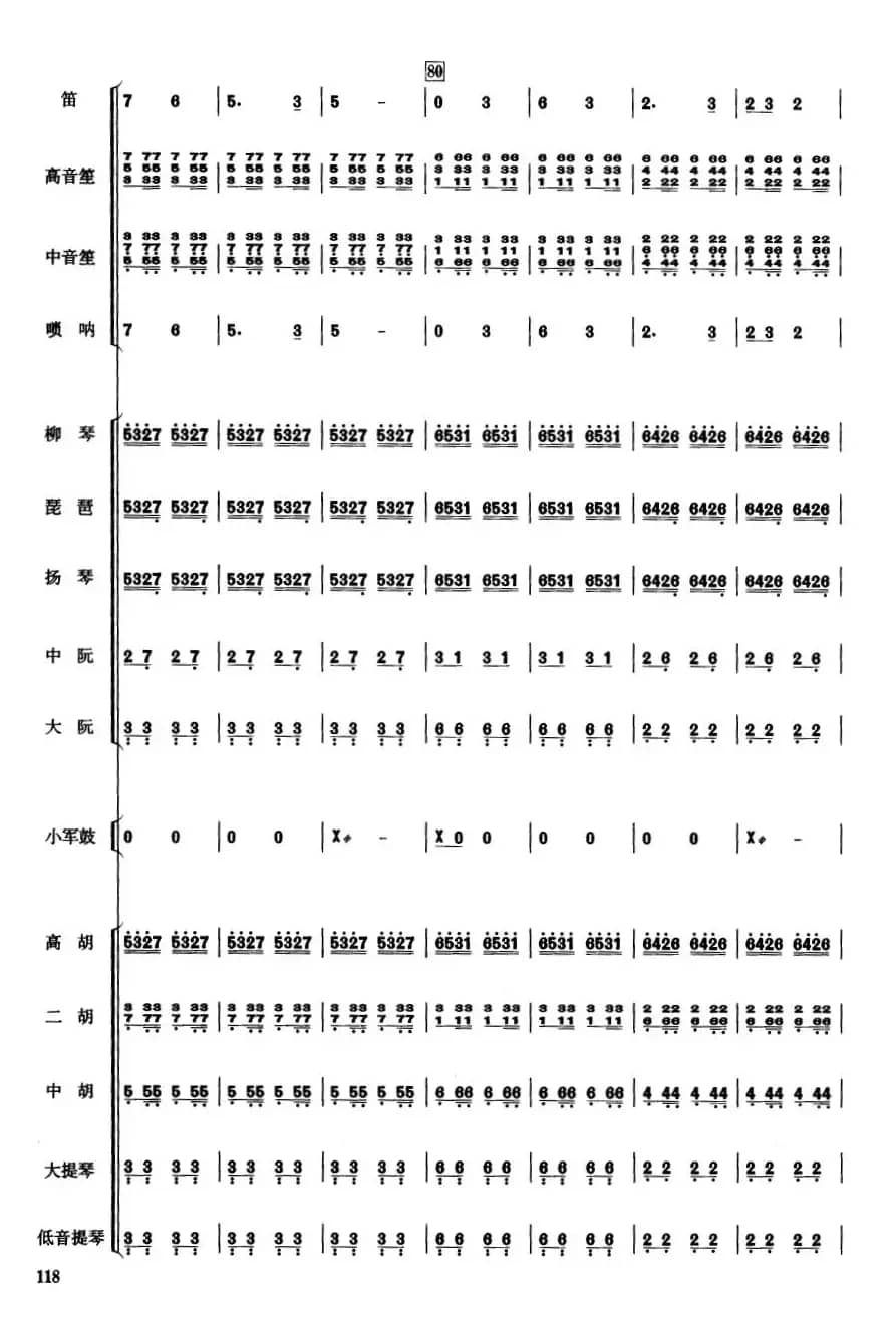 中国电影音乐联奏（总谱）