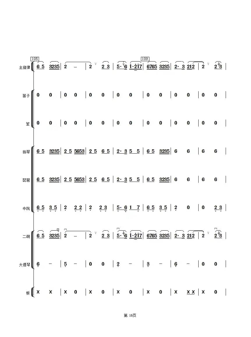 江南小镇（二胡与乐队总谱）