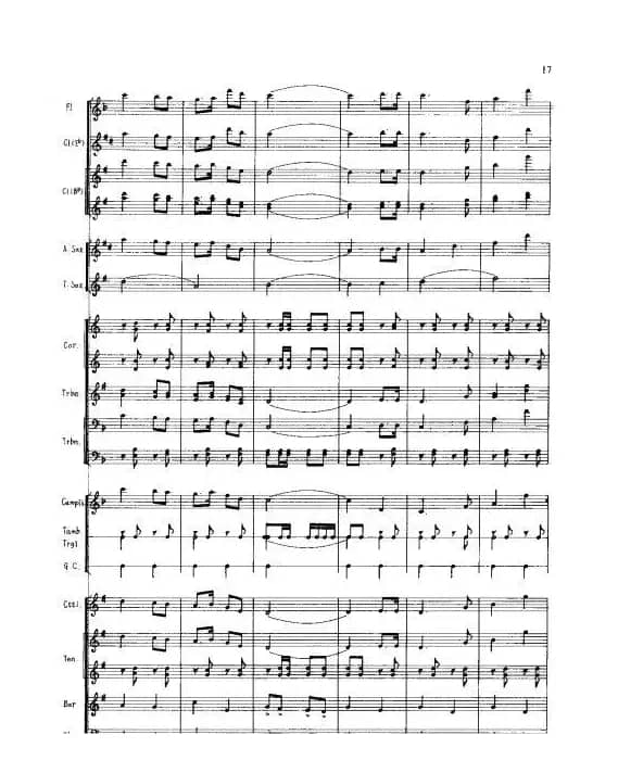 向国防现代化进军（军乐总谱线）16-20