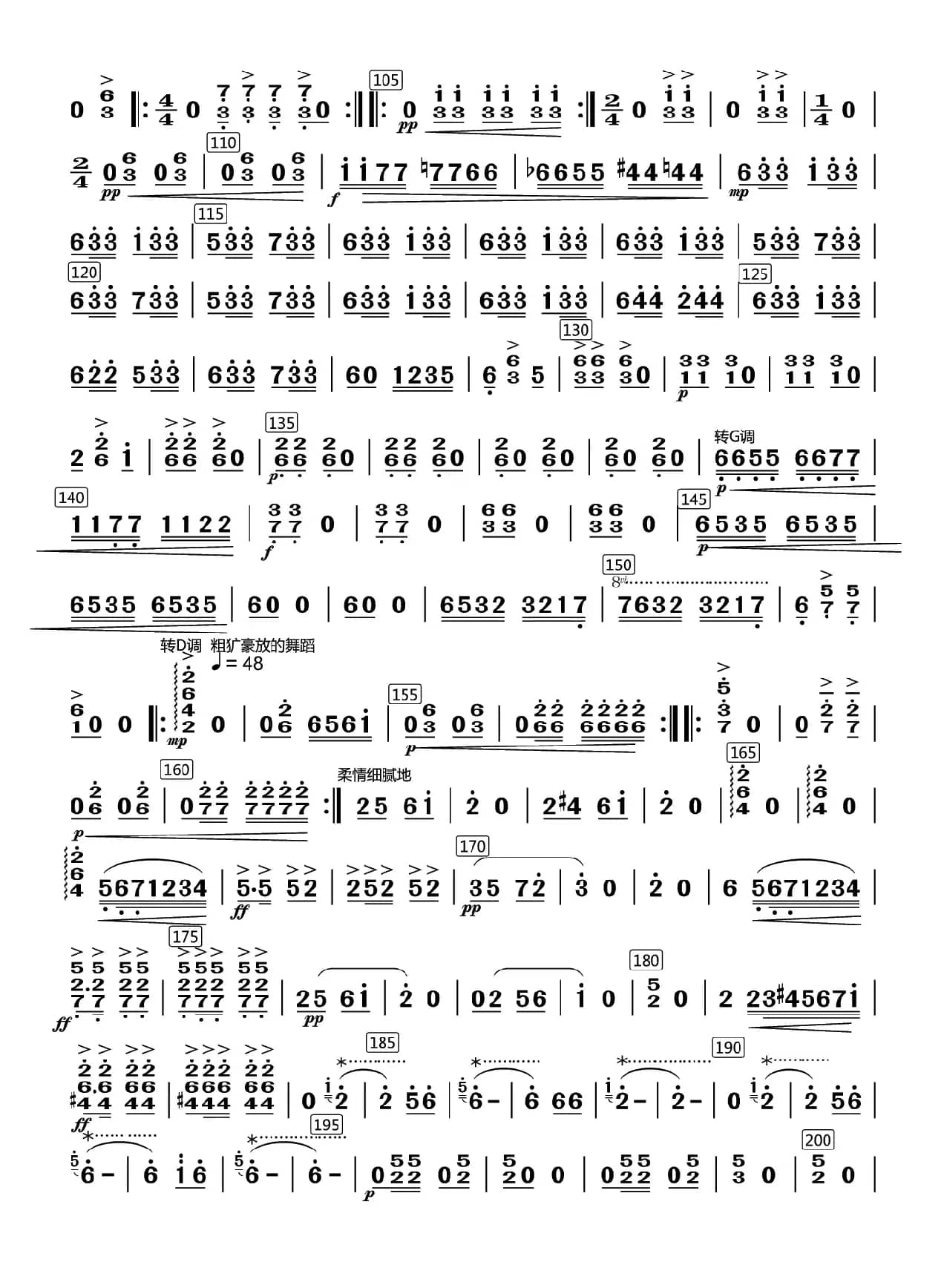 冬猎（琵琶分谱）